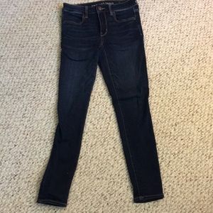 America Eagle dark wash skinny jeans